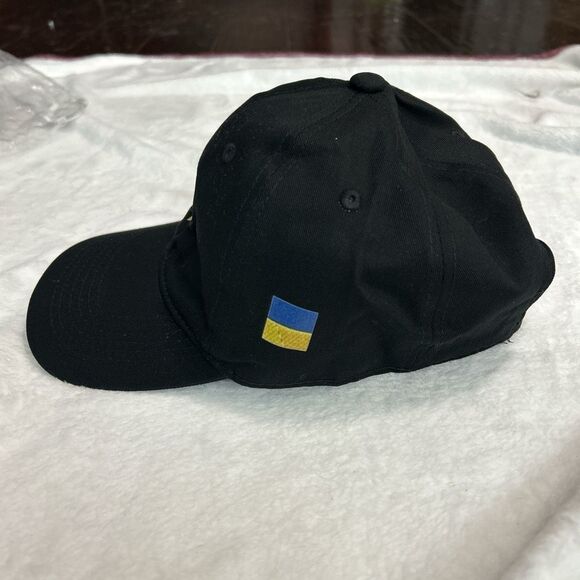 Black Ukraine Trident Baseball Cap with Flag Patch – Adjustable. - Picture 2 of 5